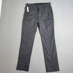 NWT Perry Ellis cargo pants men's size 30X32 grey colour slim fit flex stretch